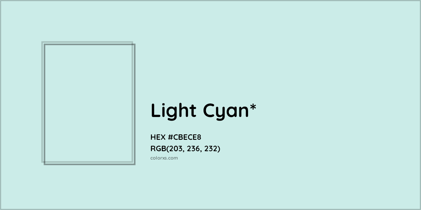 HEX #CBECE8 Color Name, Color Code, Palettes, Similar Paints, Images