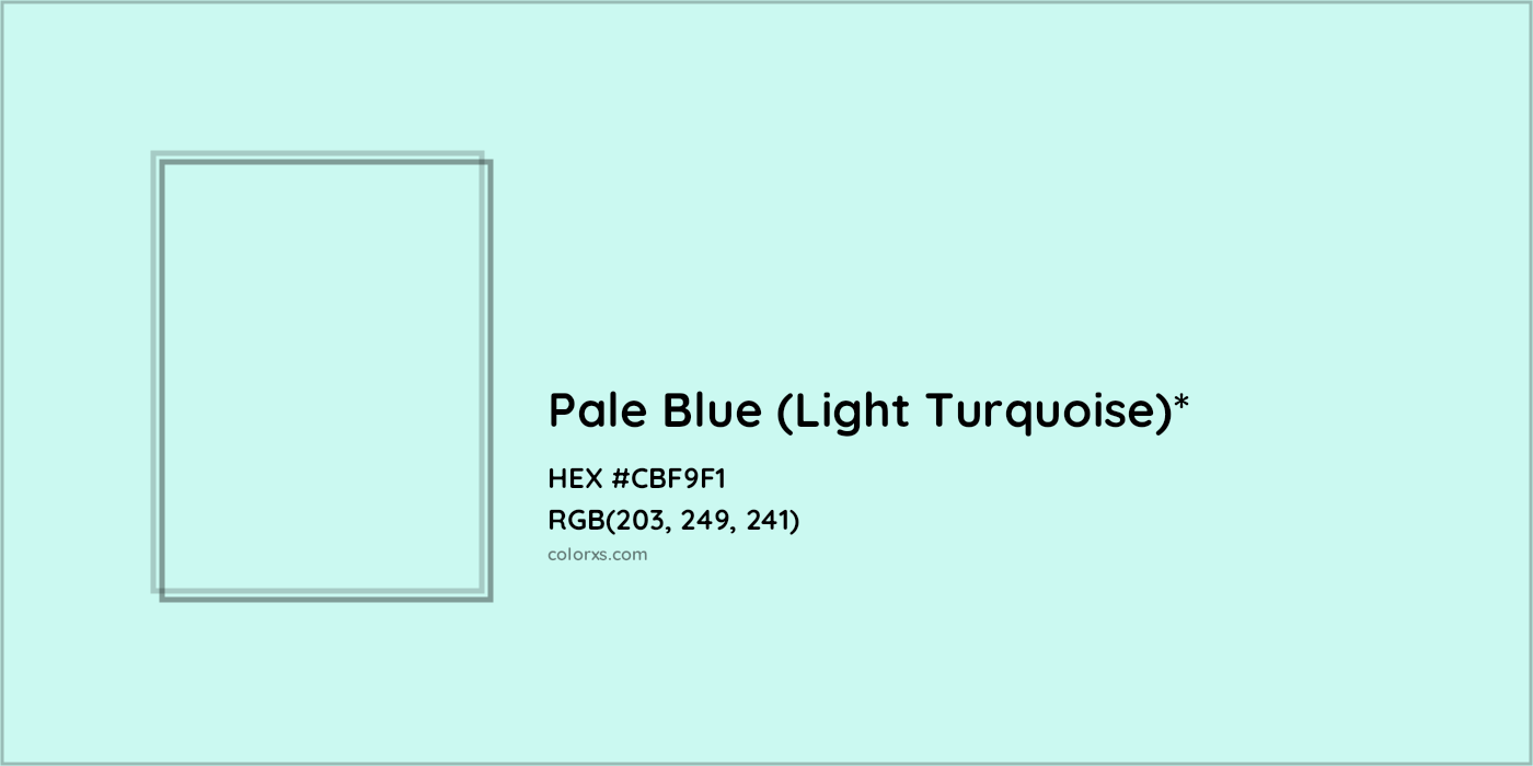 HEX #CBF9F1 Color Name, Color Code, Palettes, Similar Paints, Images