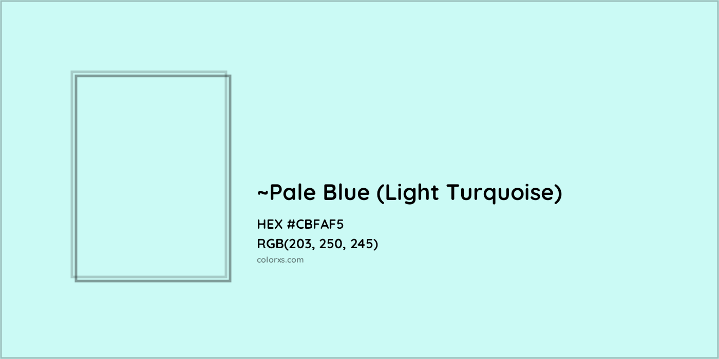 HEX #CBFAF5 Color Name, Color Code, Palettes, Similar Paints, Images