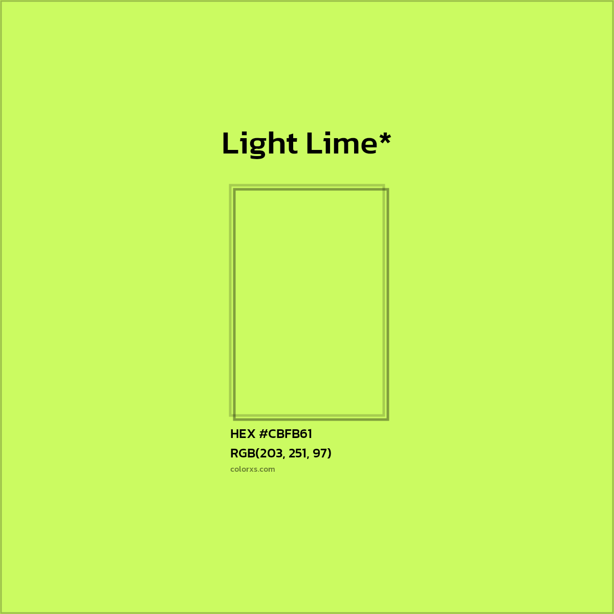 HEX #CBFB61 Color Name, Color Code, Palettes, Similar Paints, Images