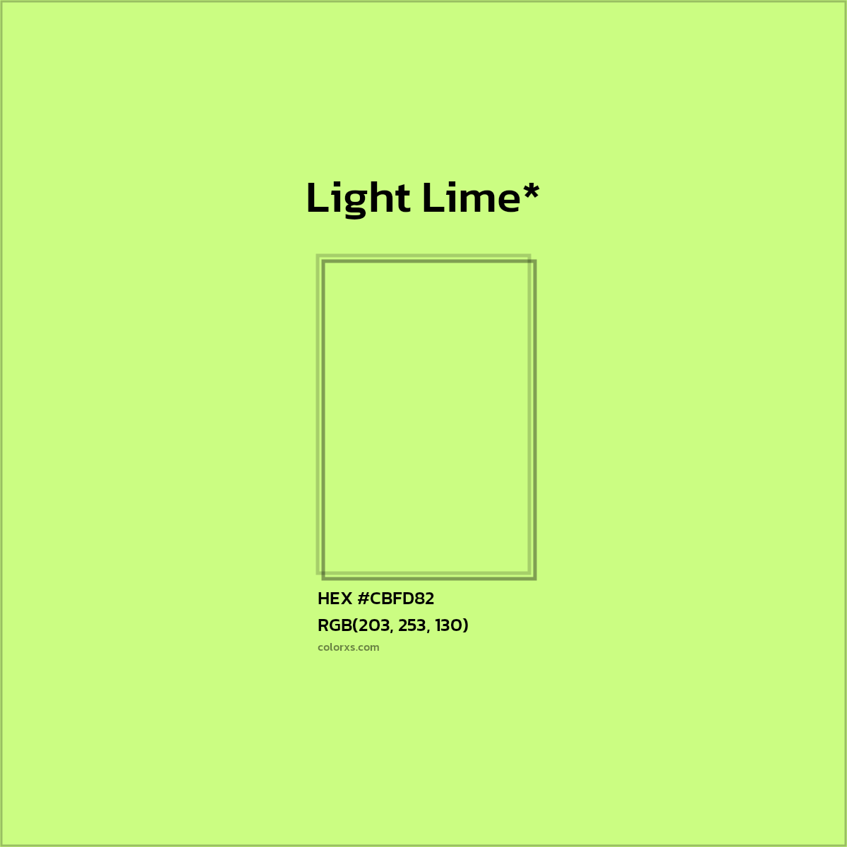 HEX #CBFD82 Color Name, Color Code, Palettes, Similar Paints, Images