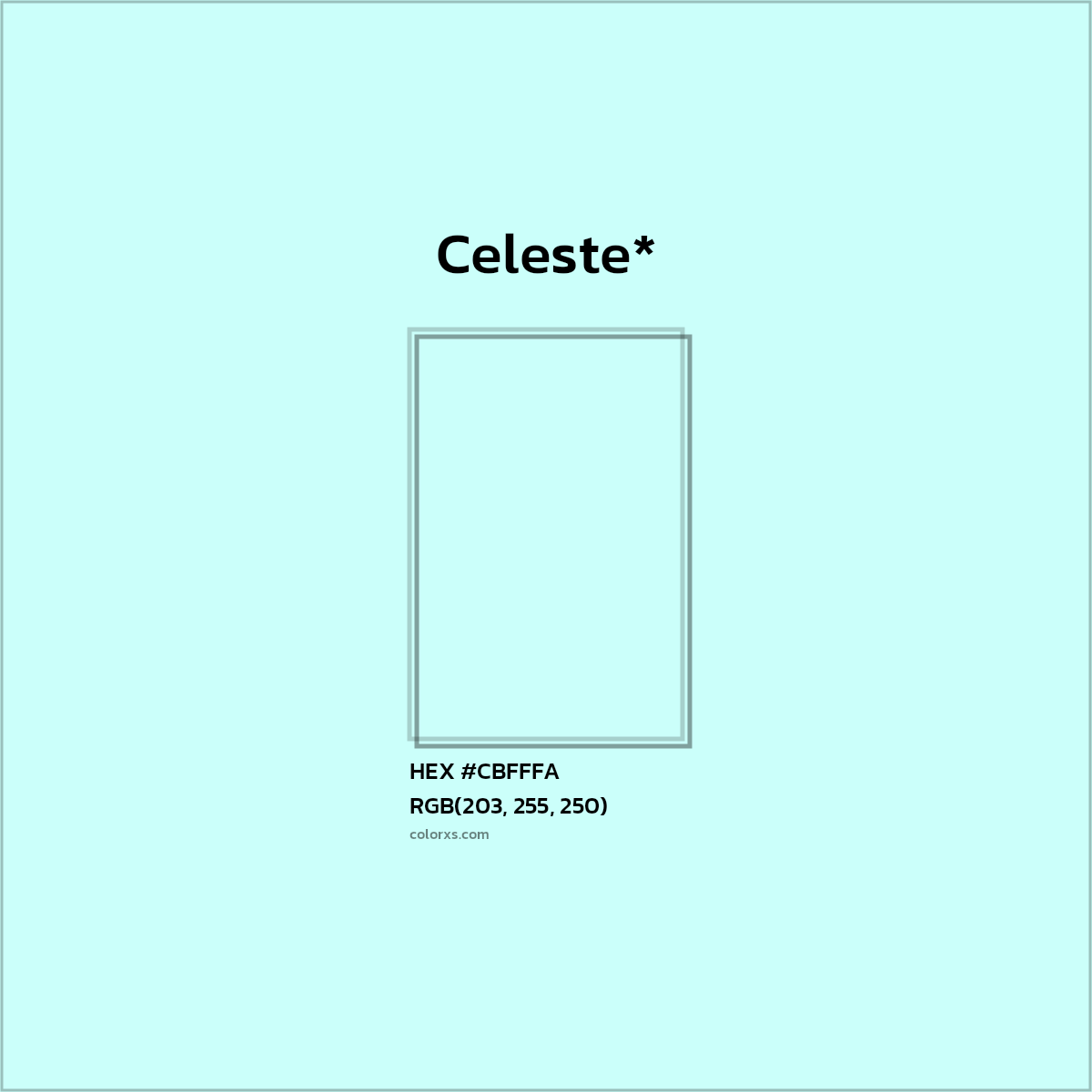 HEX #CBFFFA Color Name, Color Code, Palettes, Similar Paints, Images
