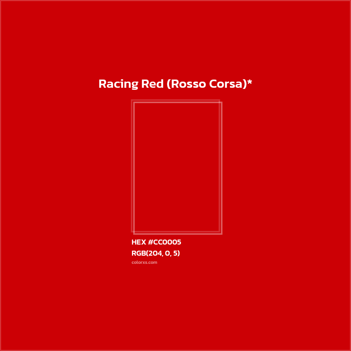 HEX #CC0005 Color Name, Color Code, Palettes, Similar Paints, Images