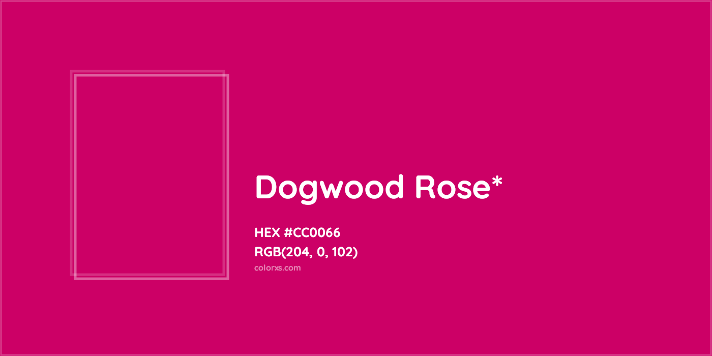 HEX #CC0066 Color Name, Color Code, Palettes, Similar Paints, Images