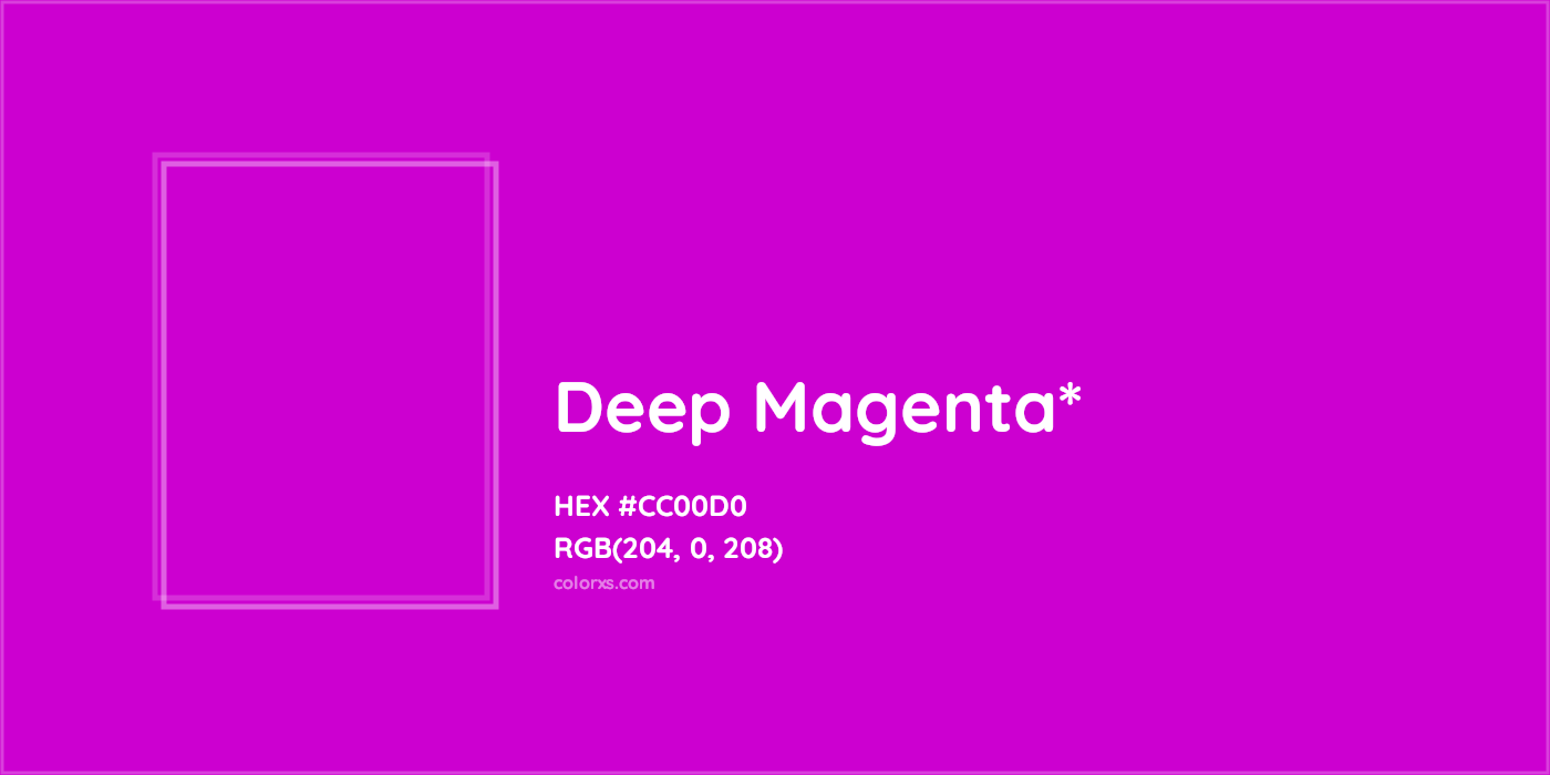 HEX #CC00D0 Color Name, Color Code, Palettes, Similar Paints, Images