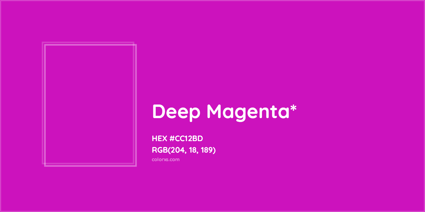 HEX #CC12BD Color Name, Color Code, Palettes, Similar Paints, Images
