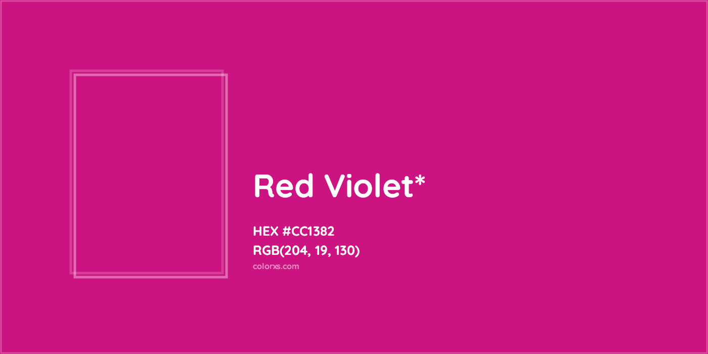 HEX #CC1382 Color Name, Color Code, Palettes, Similar Paints, Images
