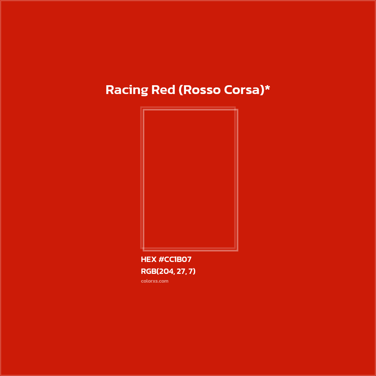 HEX #CC1B07 Color Name, Color Code, Palettes, Similar Paints, Images