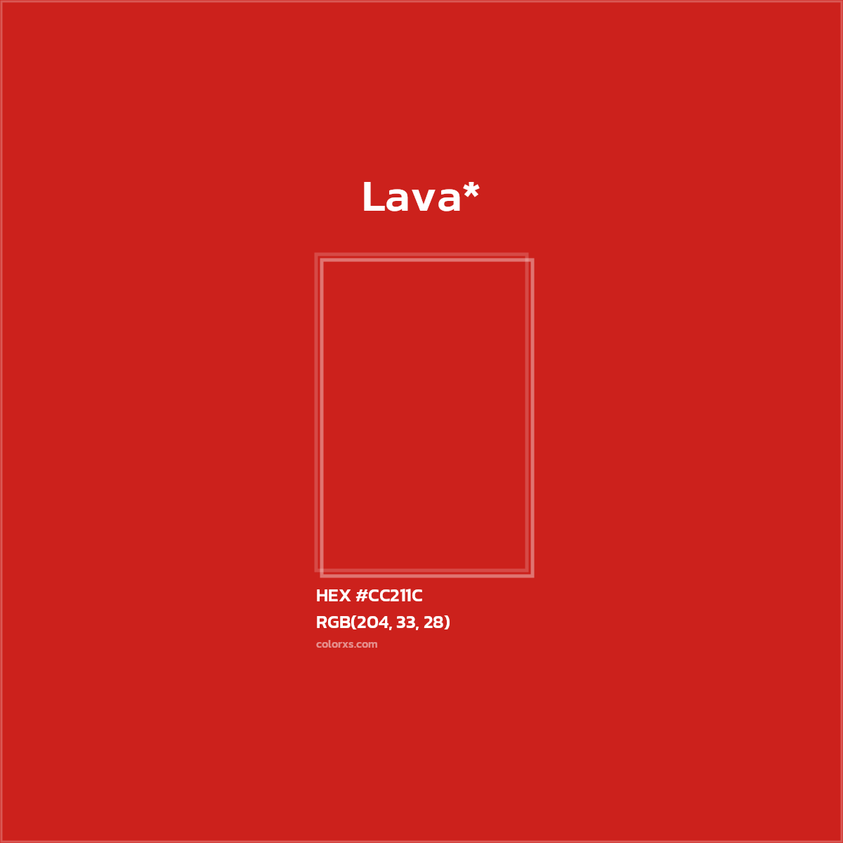 HEX #CC211C Color Name, Color Code, Palettes, Similar Paints, Images