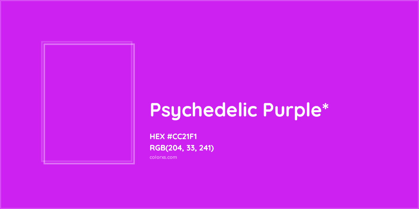 HEX #CC21F1 Color Name, Color Code, Palettes, Similar Paints, Images