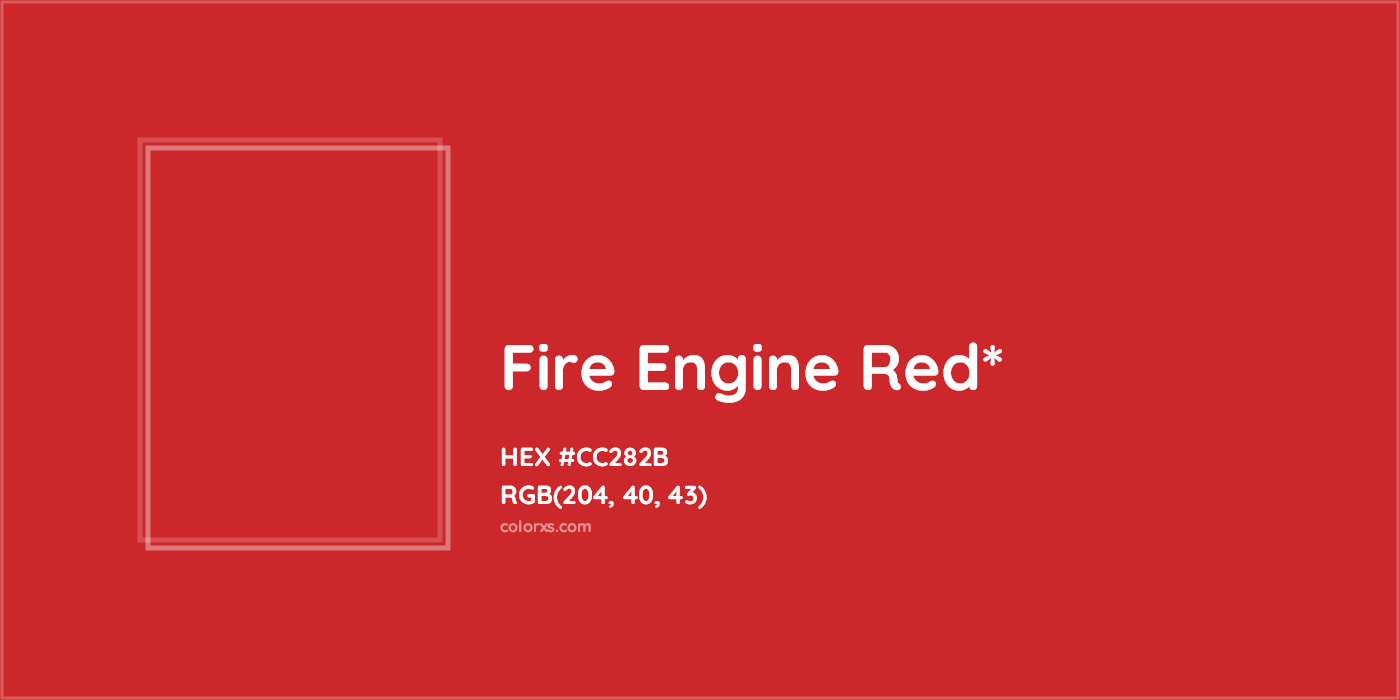 HEX #CC282B Color Name, Color Code, Palettes, Similar Paints, Images