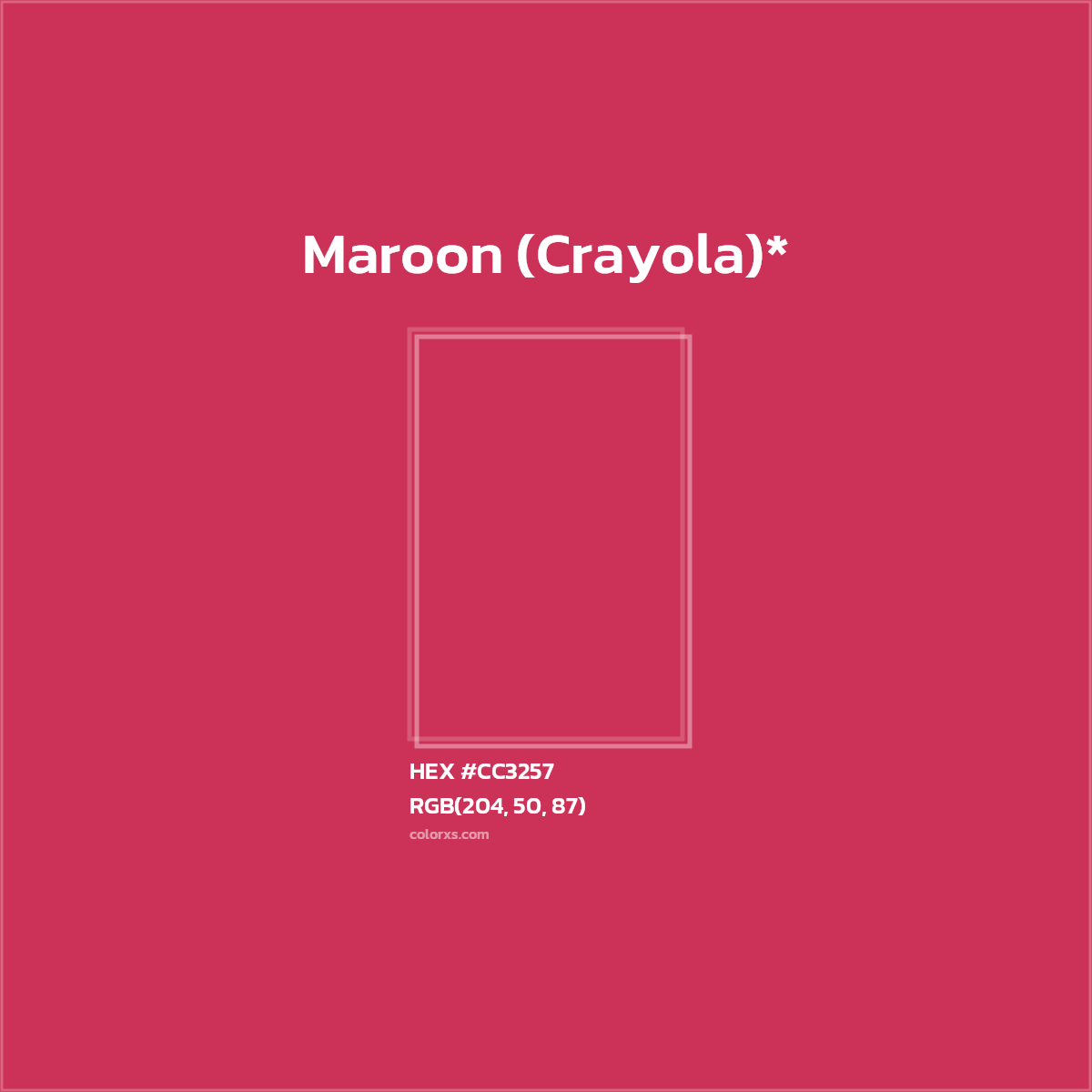HEX #CC3257 Color Name, Color Code, Palettes, Similar Paints, Images