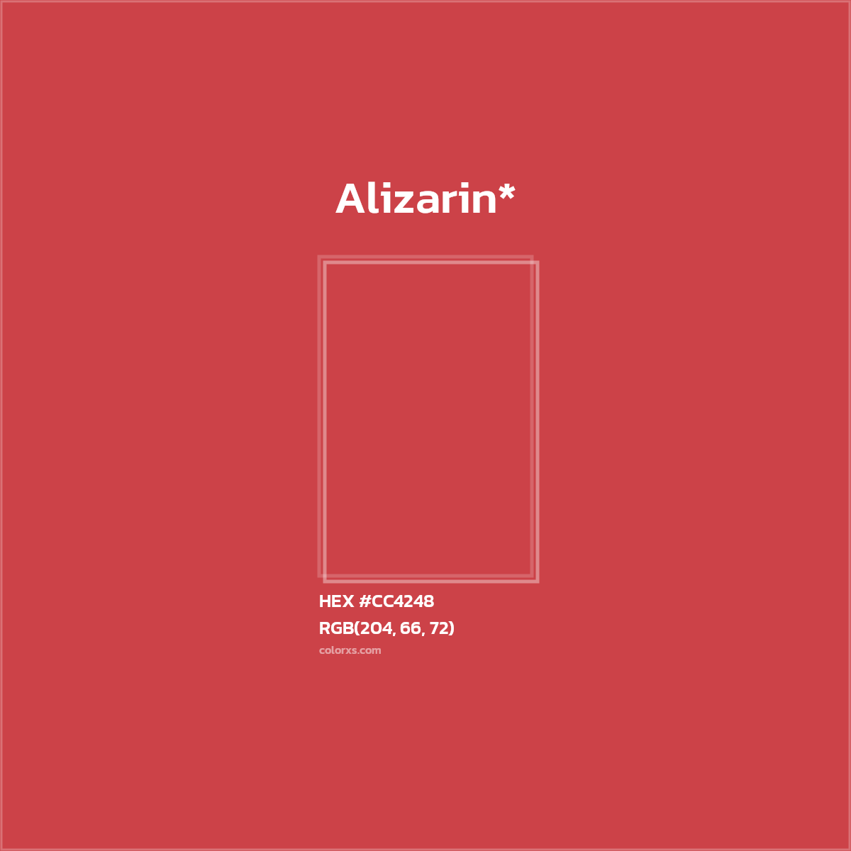 HEX #CC4248 Color Name, Color Code, Palettes, Similar Paints, Images