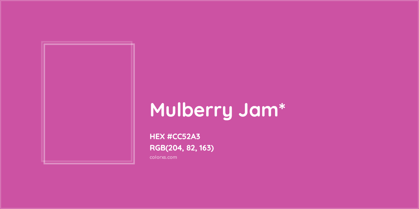 HEX #CC52A3 Color Name, Color Code, Palettes, Similar Paints, Images
