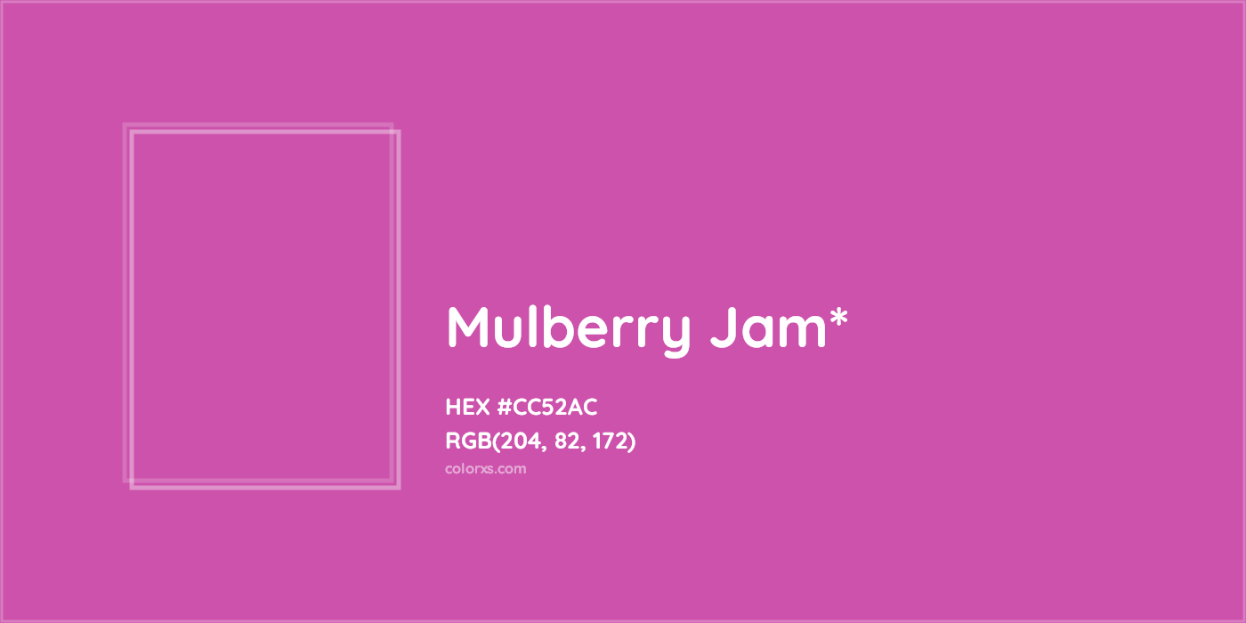 HEX #CC52AC Color Name, Color Code, Palettes, Similar Paints, Images