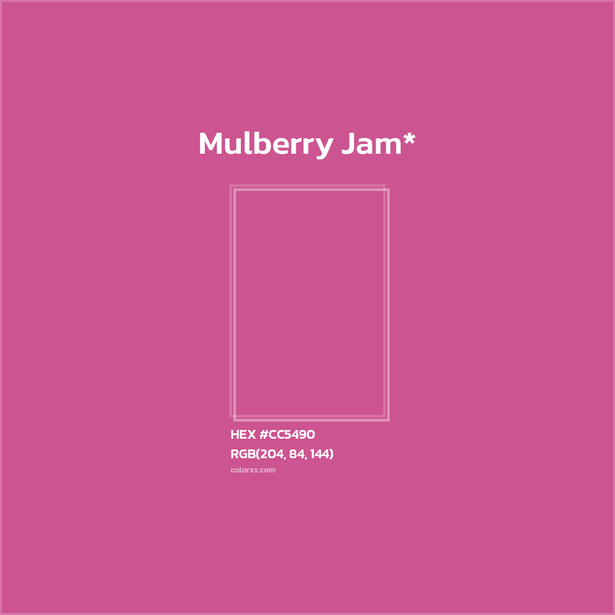 HEX #CC5490 Color Name, Color Code, Palettes, Similar Paints, Images