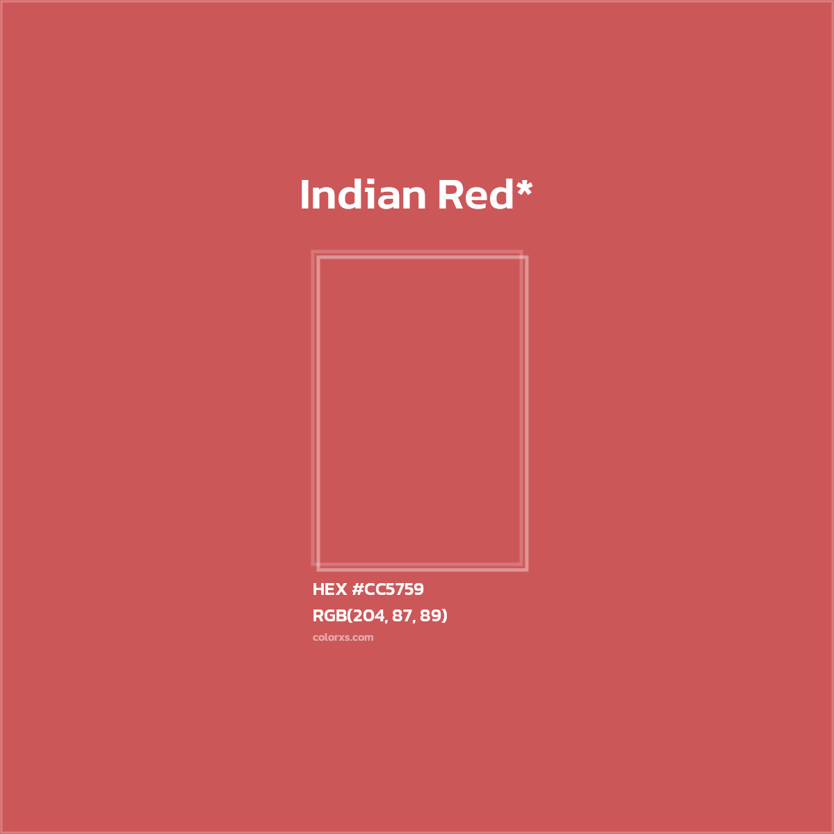 HEX #CC5759 Color Name, Color Code, Palettes, Similar Paints, Images