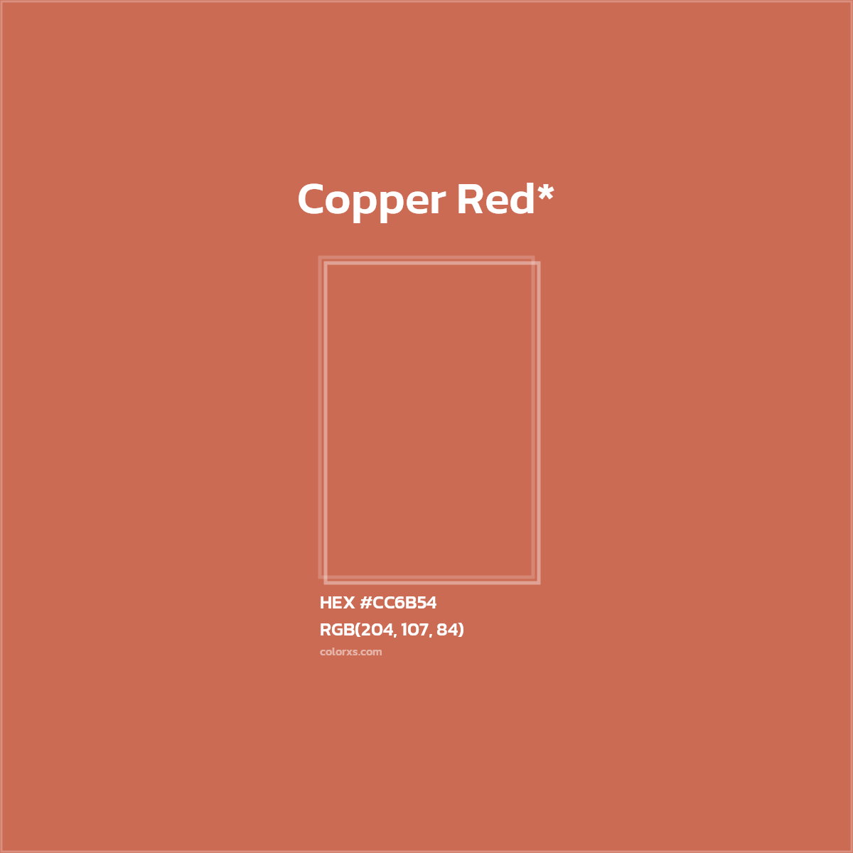 HEX #CC6B54 Color Name, Color Code, Palettes, Similar Paints, Images