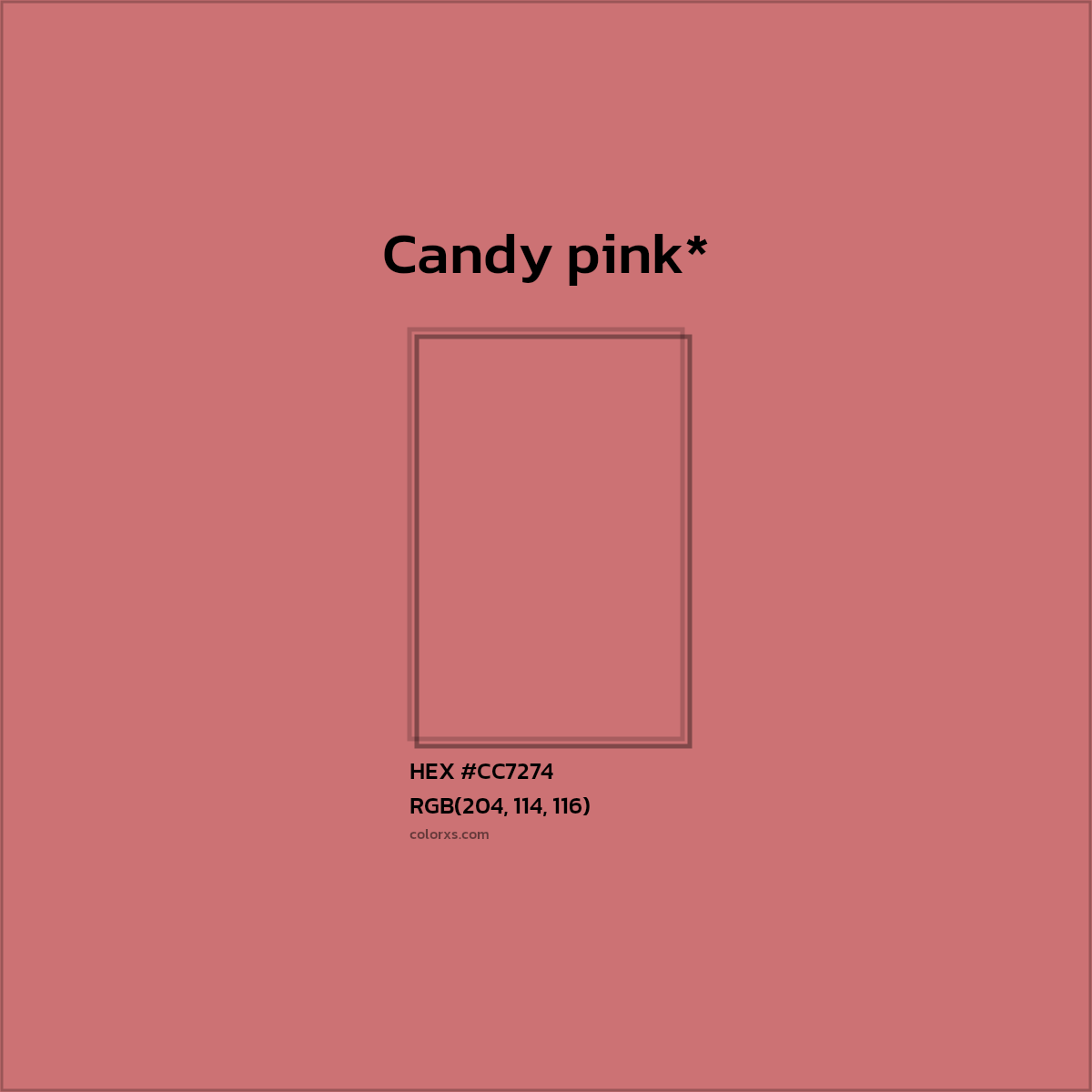 HEX #CC7274 Color Name, Color Code, Palettes, Similar Paints, Images