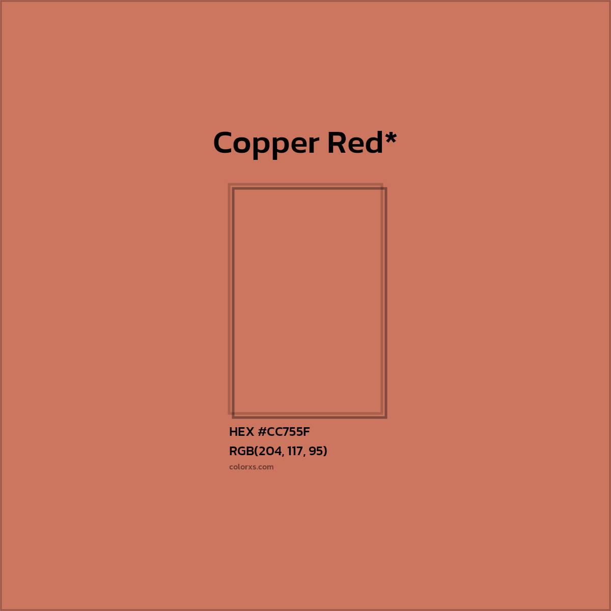 HEX #CC755F Color Name, Color Code, Palettes, Similar Paints, Images