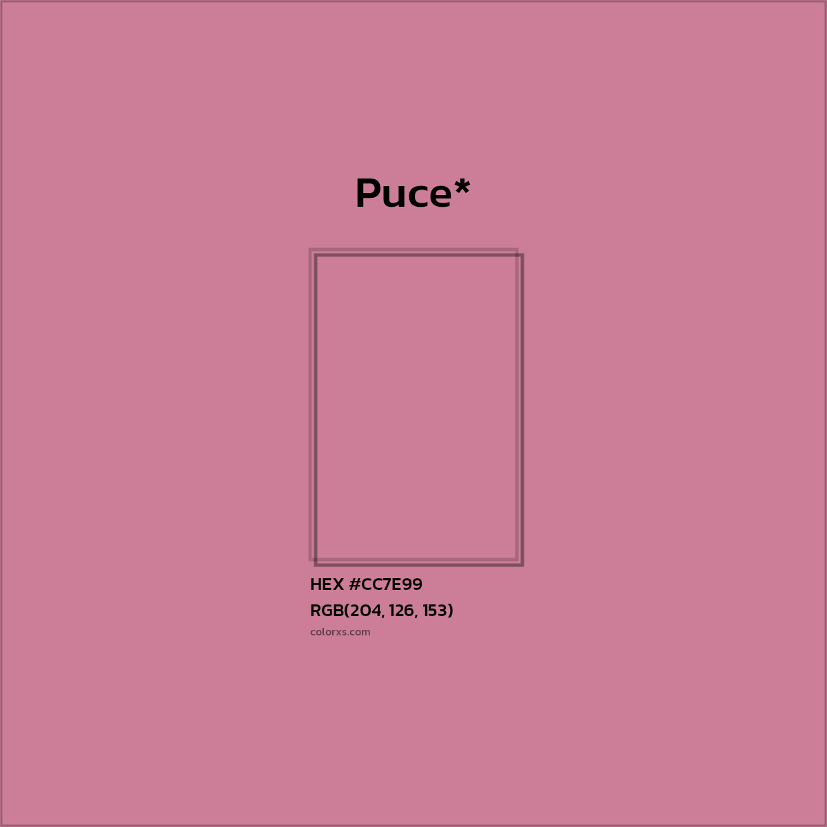 HEX #CC7E99 Color Name, Color Code, Palettes, Similar Paints, Images