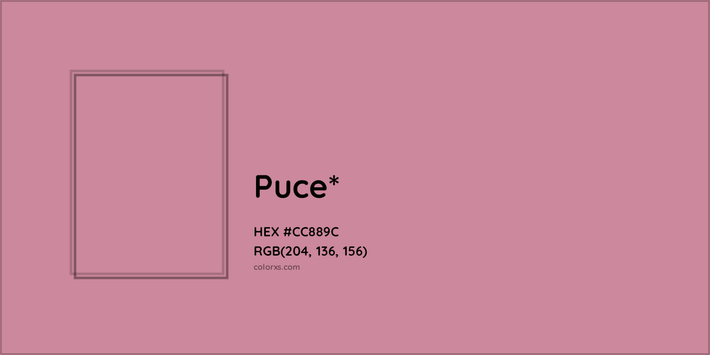 HEX #CC889C Color Name, Color Code, Palettes, Similar Paints, Images