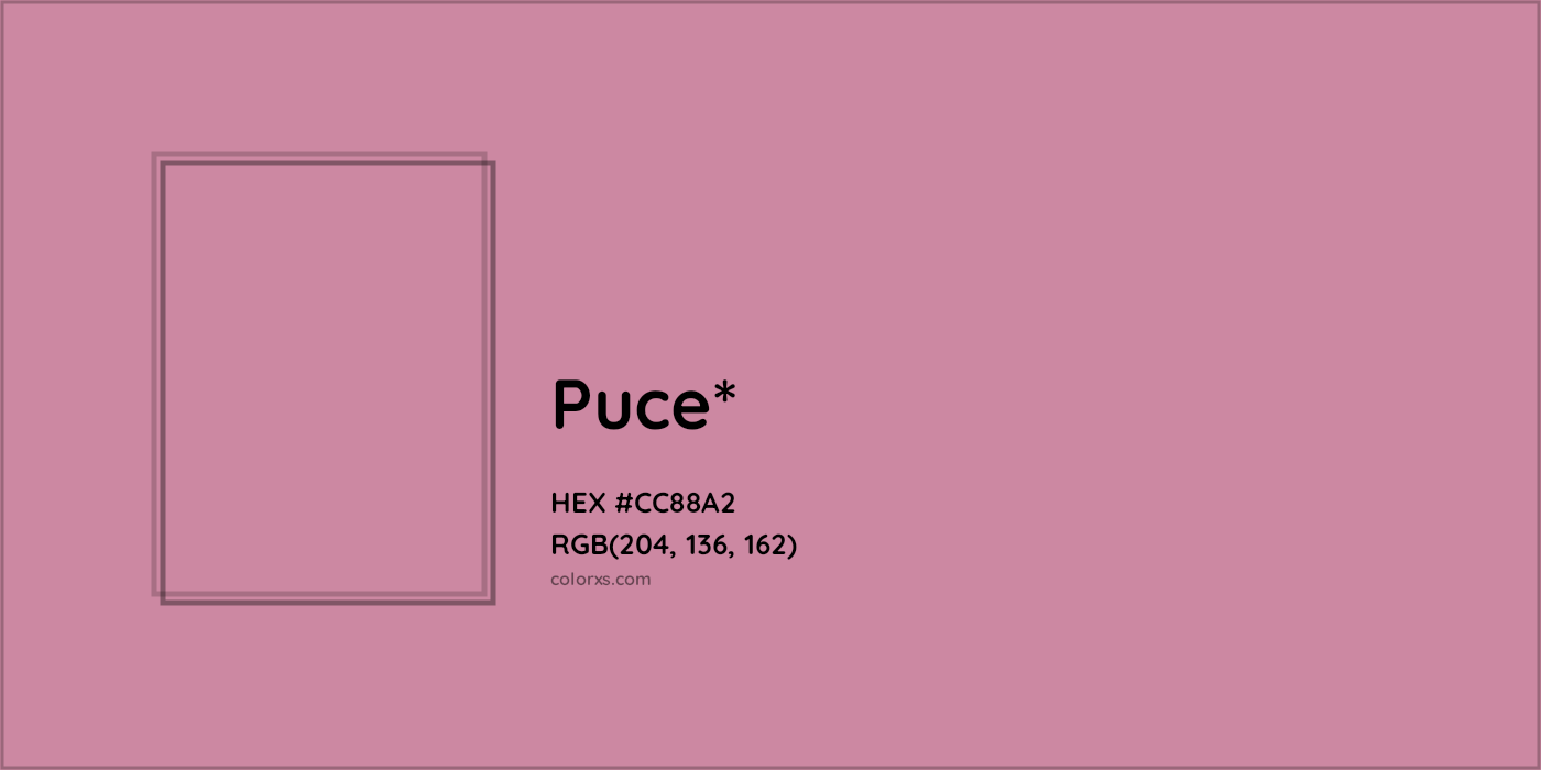HEX #CC88A2 Color Name, Color Code, Palettes, Similar Paints, Images