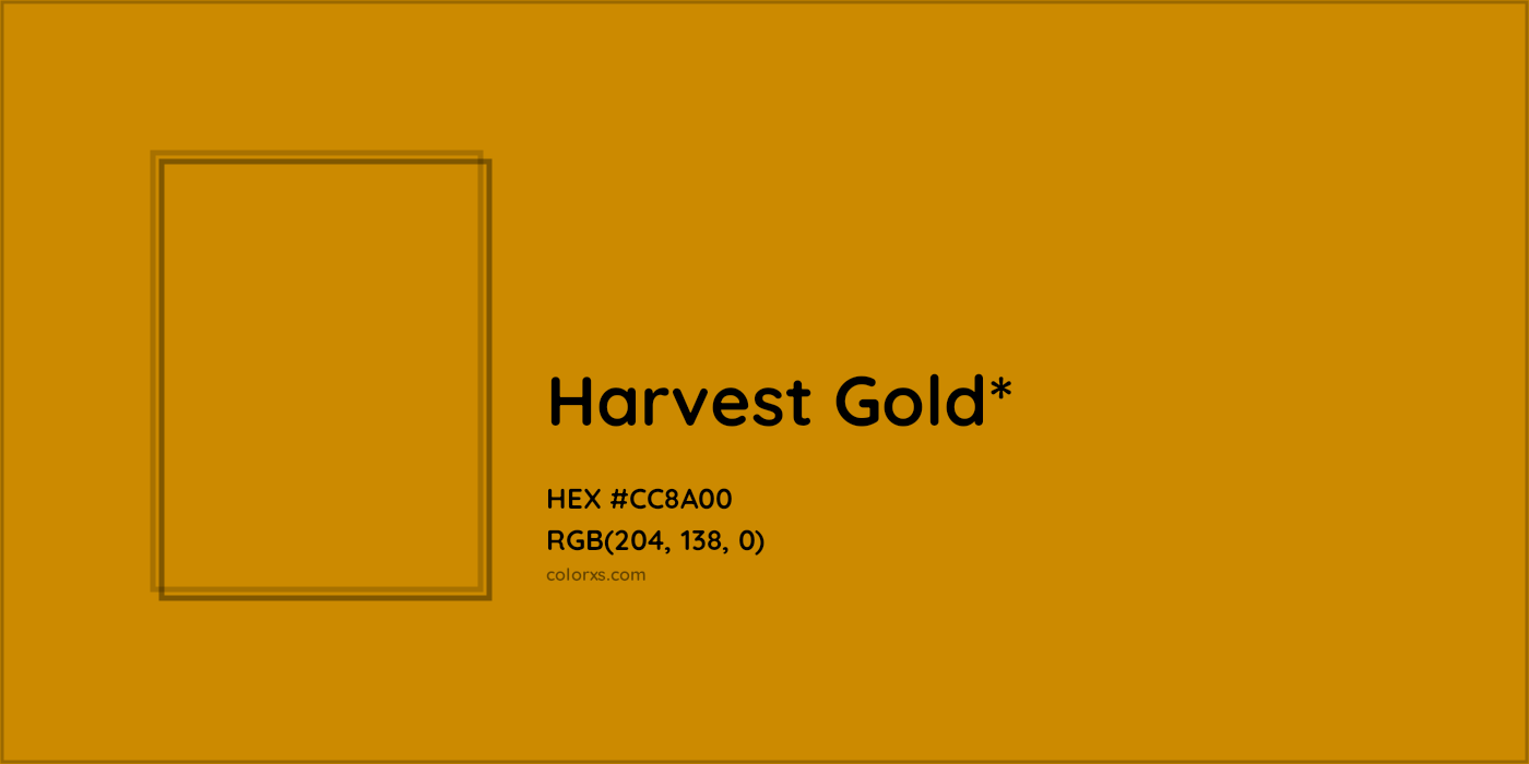 HEX #CC8A00 Color Name, Color Code, Palettes, Similar Paints, Images