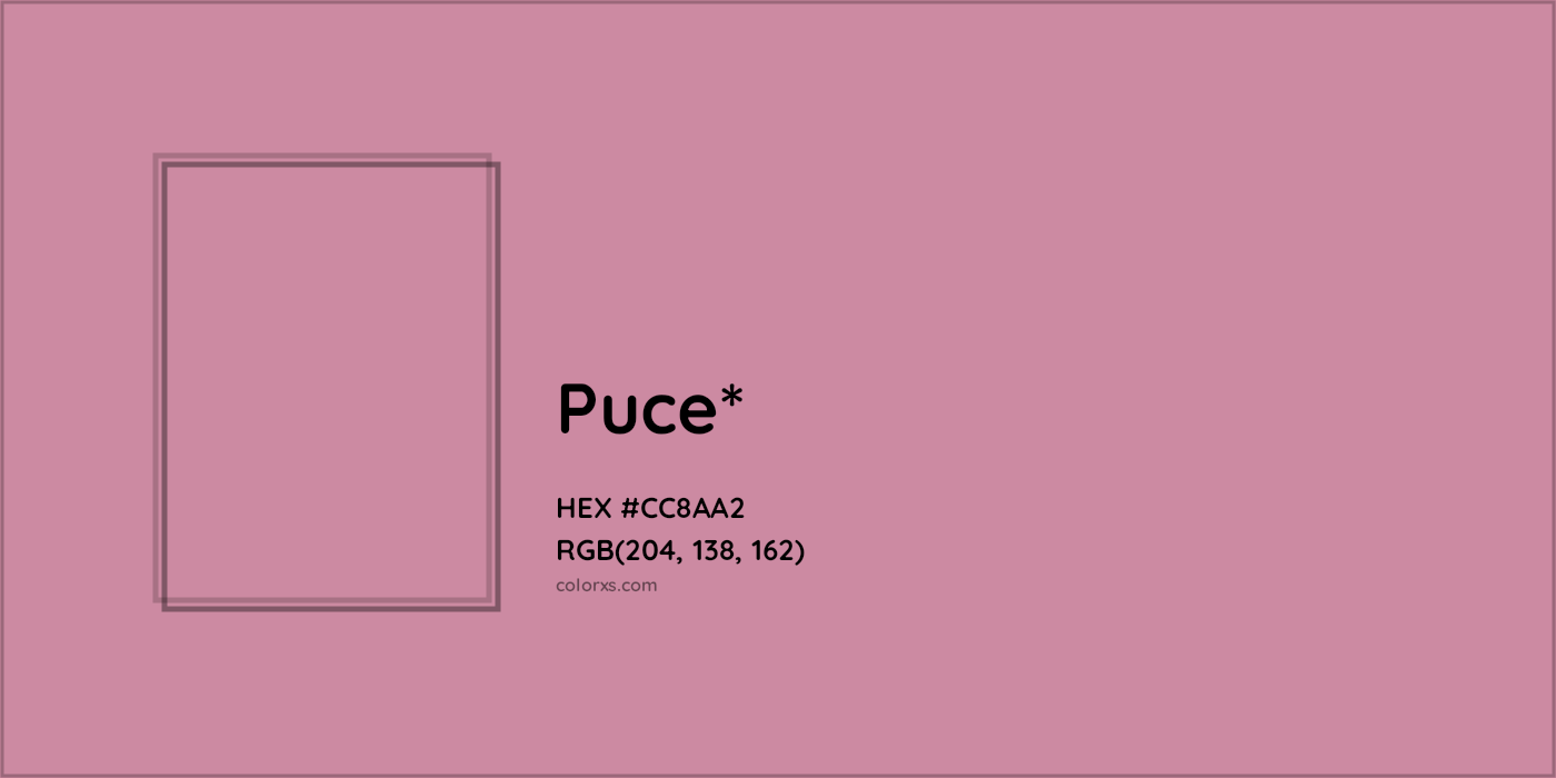 HEX #CC8AA2 Color Name, Color Code, Palettes, Similar Paints, Images