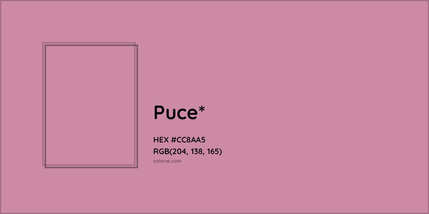 HEX #CC8AA5 Color Name, Color Code, Palettes, Similar Paints, Images