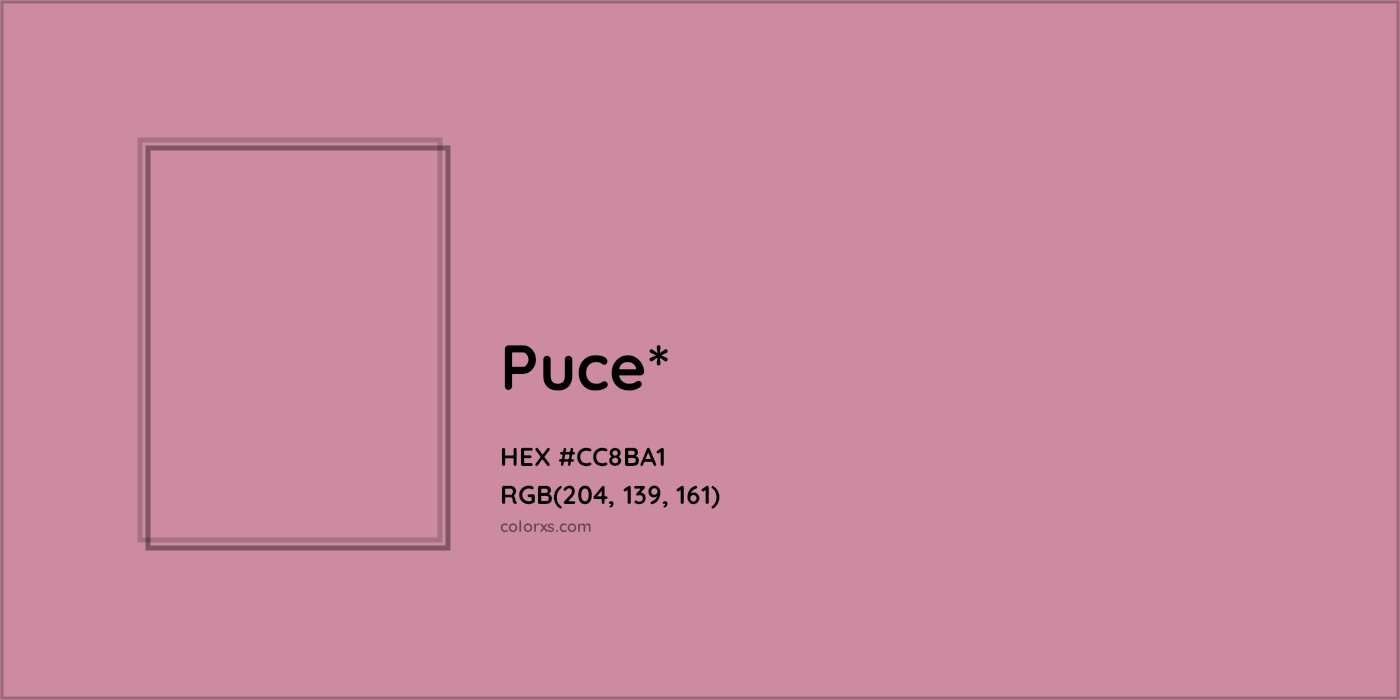 HEX #CC8BA1 Color Name, Color Code, Palettes, Similar Paints, Images