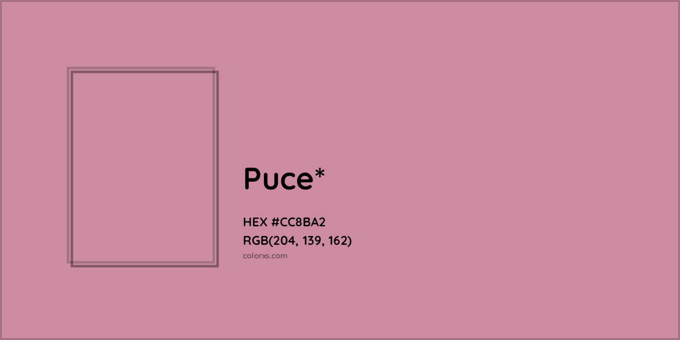 HEX #CC8BA2 Color Name, Color Code, Palettes, Similar Paints, Images