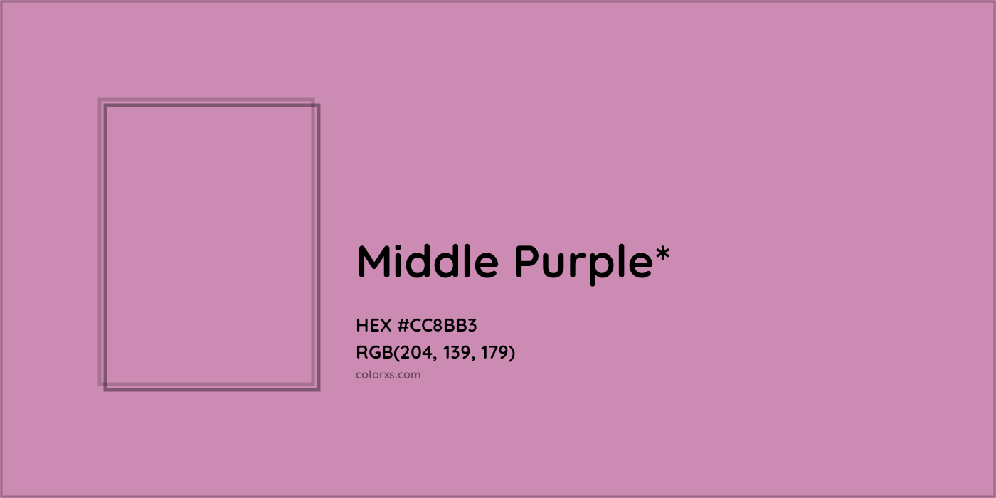 HEX #CC8BB3 Color Name, Color Code, Palettes, Similar Paints, Images