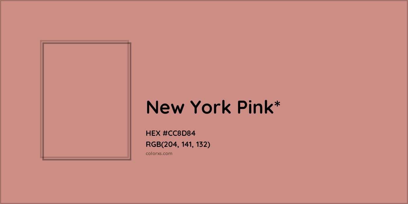 HEX #CC8D84 Color Name, Color Code, Palettes, Similar Paints, Images