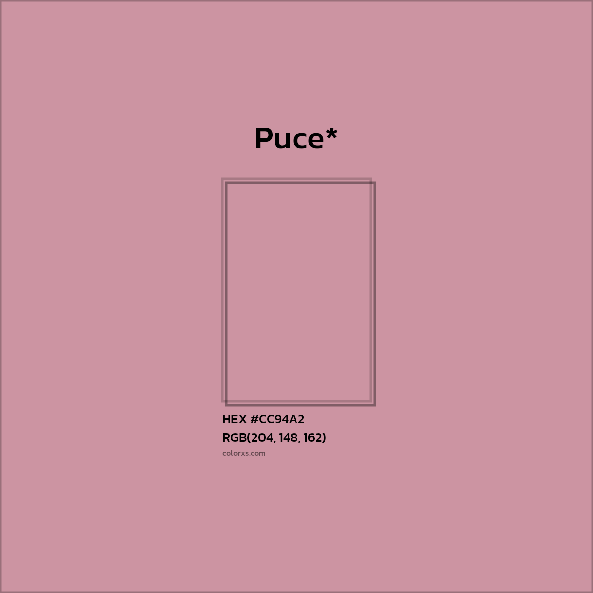 HEX #CC94A2 Color Name, Color Code, Palettes, Similar Paints, Images