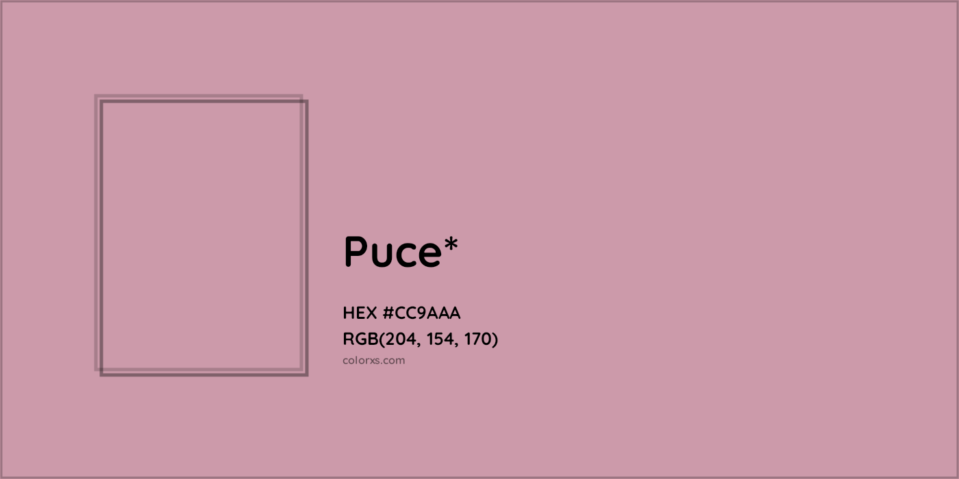 HEX #CC9AAA Color Name, Color Code, Palettes, Similar Paints, Images