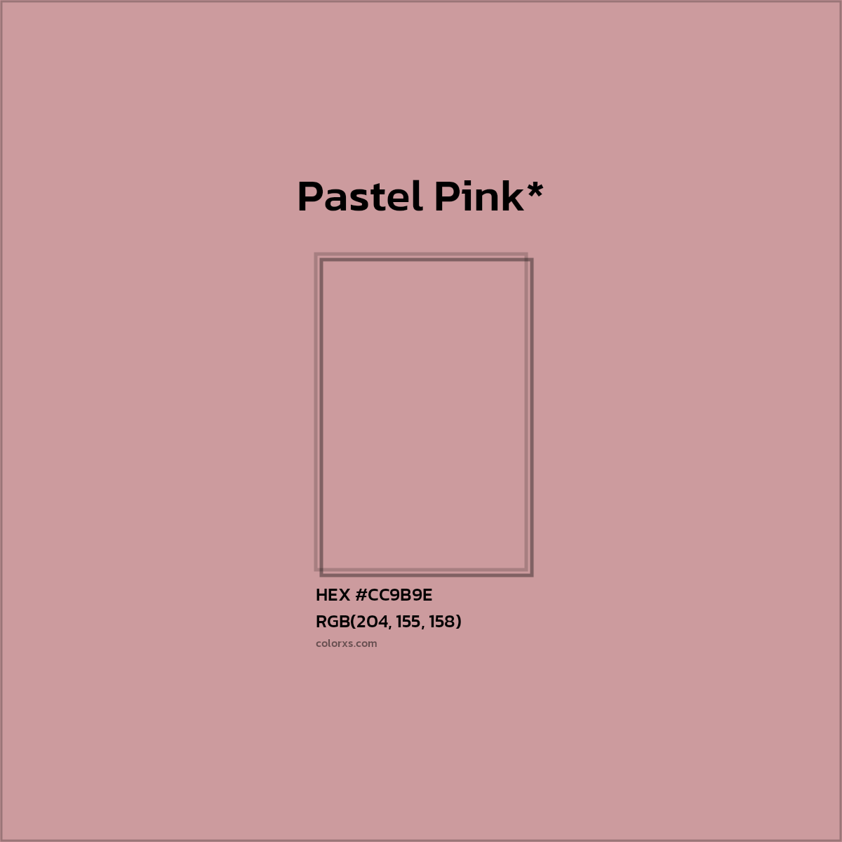 HEX #CC9B9E Color Name, Color Code, Palettes, Similar Paints, Images