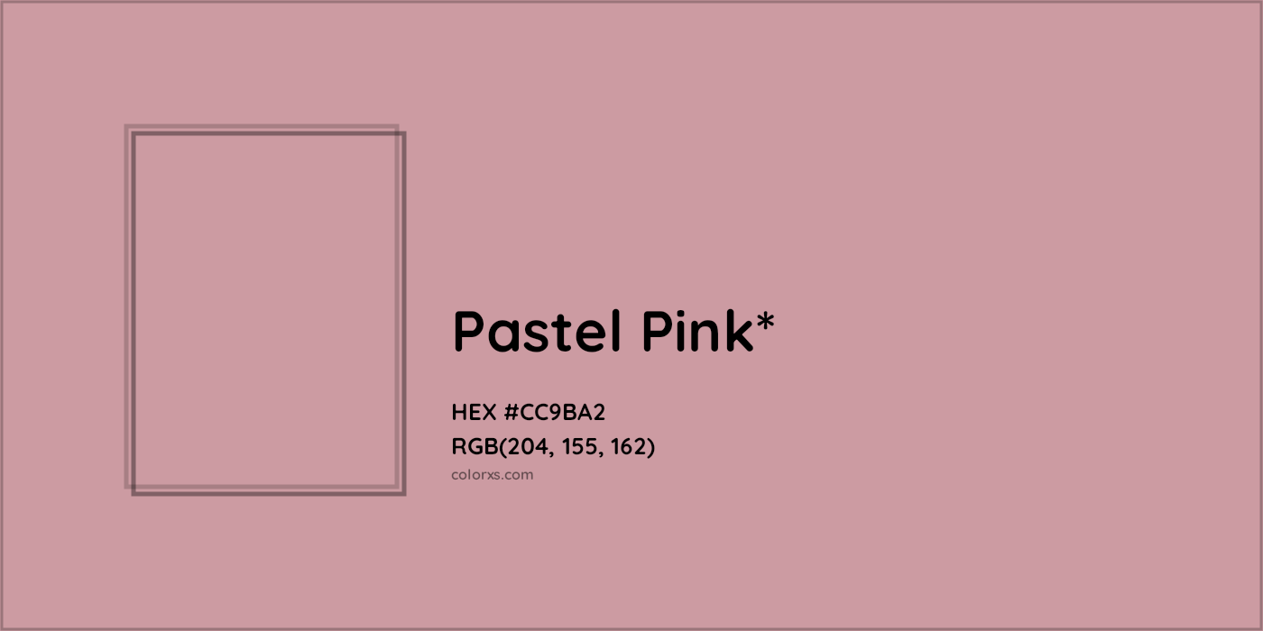 HEX #CC9BA2 Color Name, Color Code, Palettes, Similar Paints, Images
