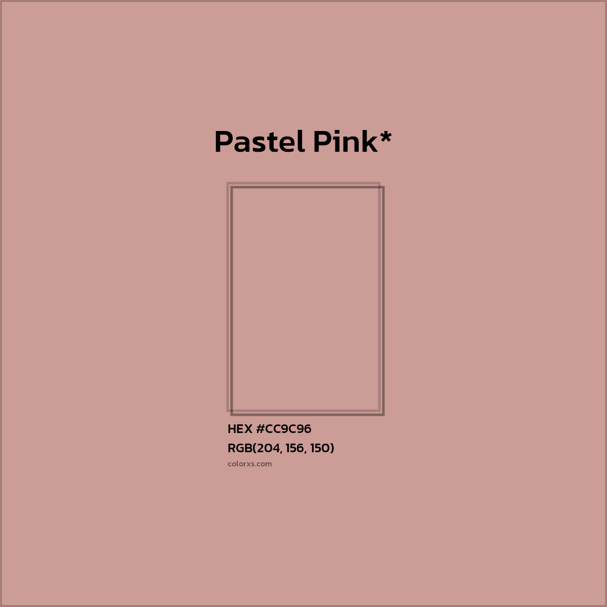 HEX #CC9C96 Color Name, Color Code, Palettes, Similar Paints, Images