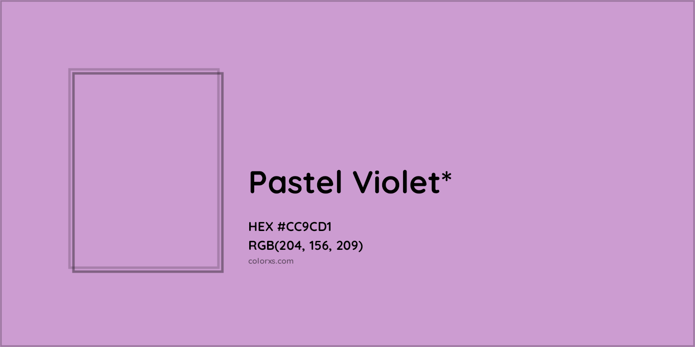 HEX #CC9CD1 Color Name, Color Code, Palettes, Similar Paints, Images