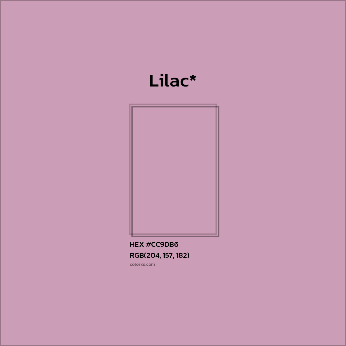 HEX #CC9DB6 Color Name, Color Code, Palettes, Similar Paints, Images
