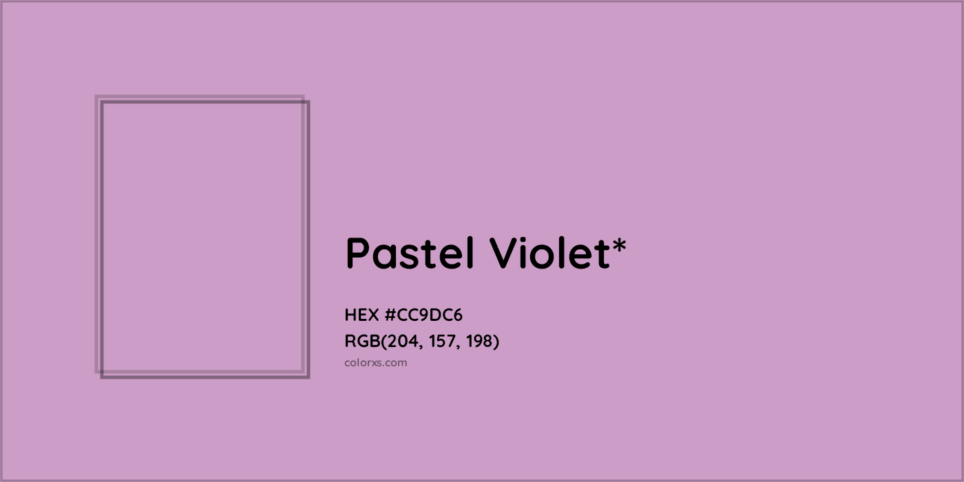 HEX #CC9DC6 Color Name, Color Code, Palettes, Similar Paints, Images