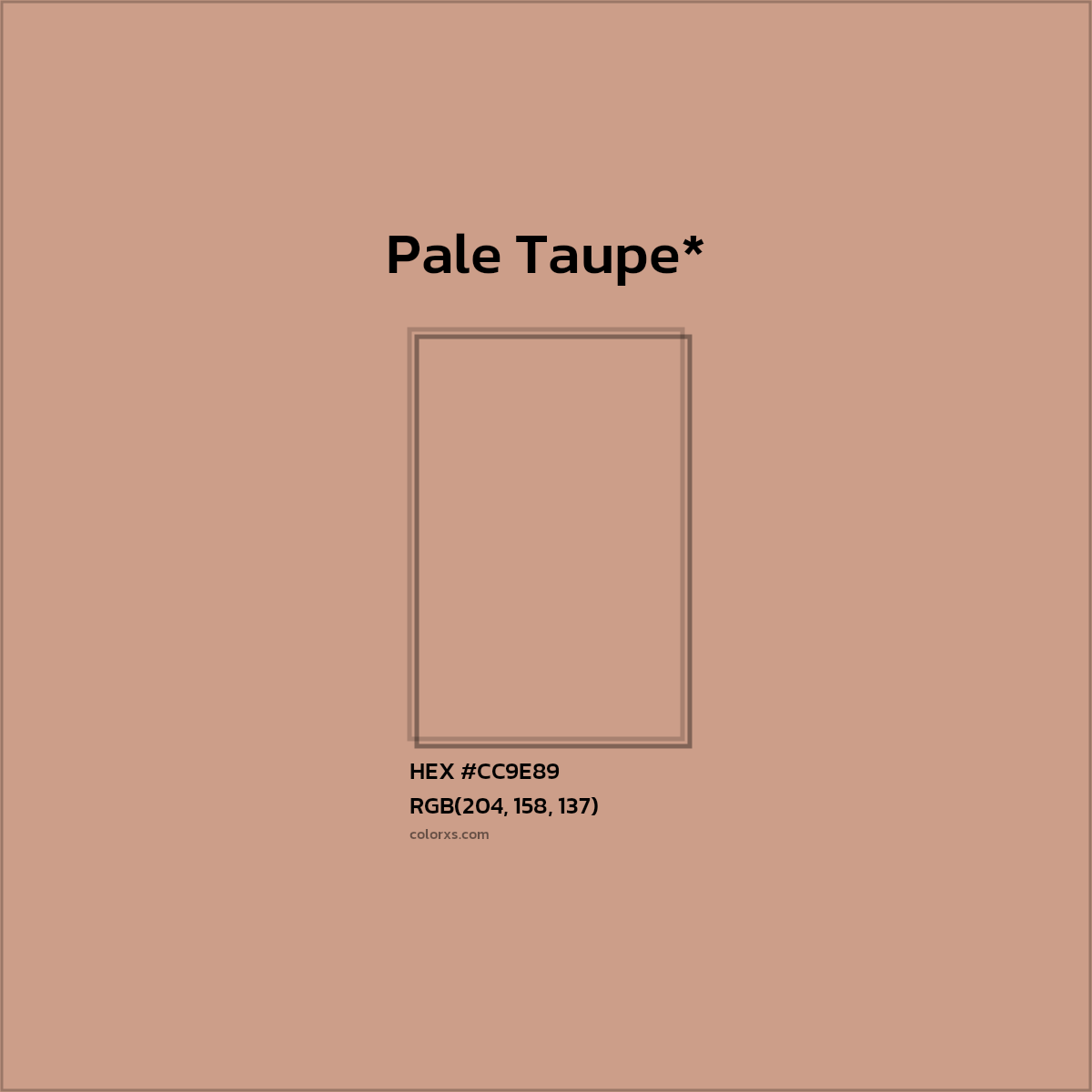 HEX #CC9E89 Color Name, Color Code, Palettes, Similar Paints, Images