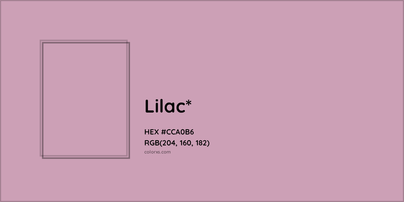 HEX #CCA0B6 Color Name, Color Code, Palettes, Similar Paints, Images