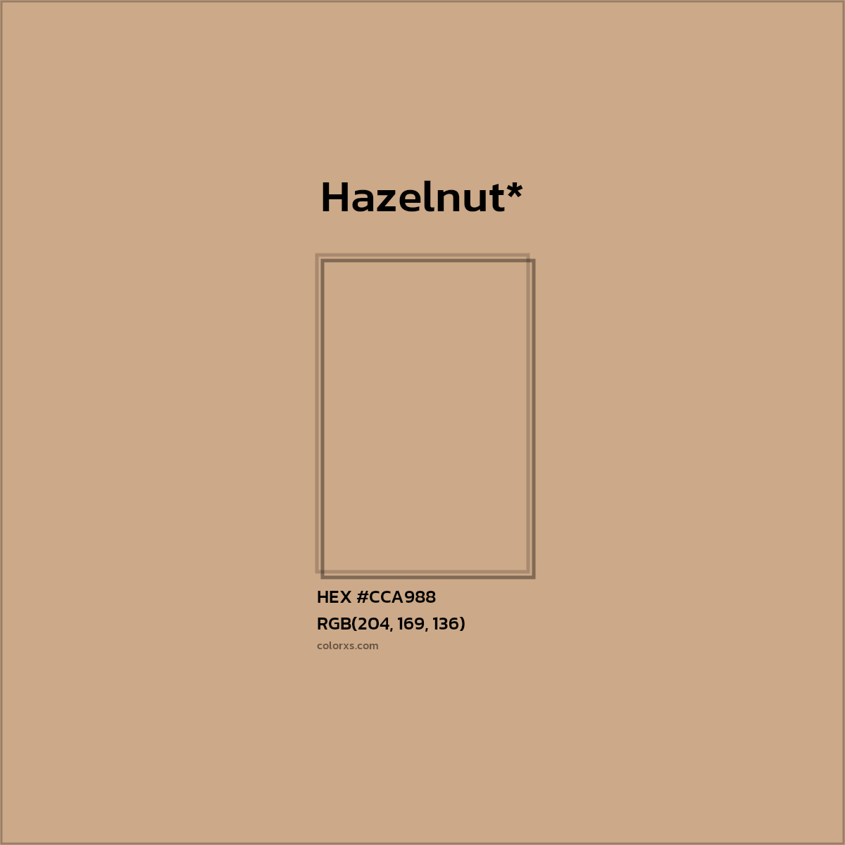HEX #CCA988 Color Name, Color Code, Palettes, Similar Paints, Images