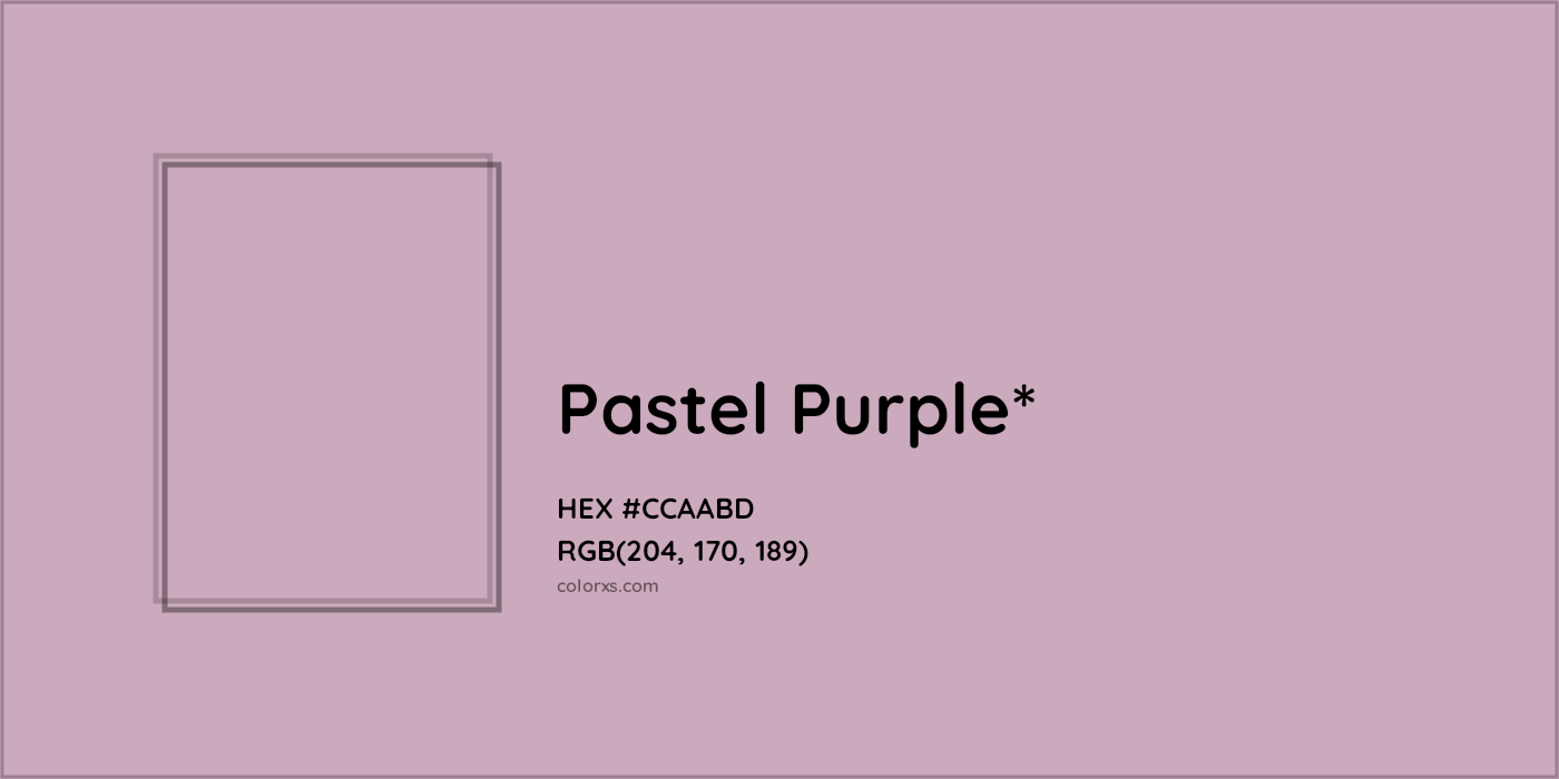 HEX #CCAABD Color Name, Color Code, Palettes, Similar Paints, Images