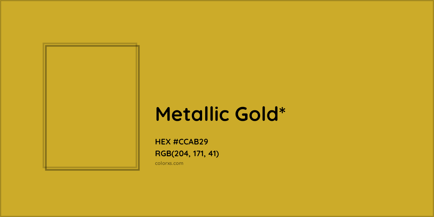 HEX #CCAB29 Color Name, Color Code, Palettes, Similar Paints, Images