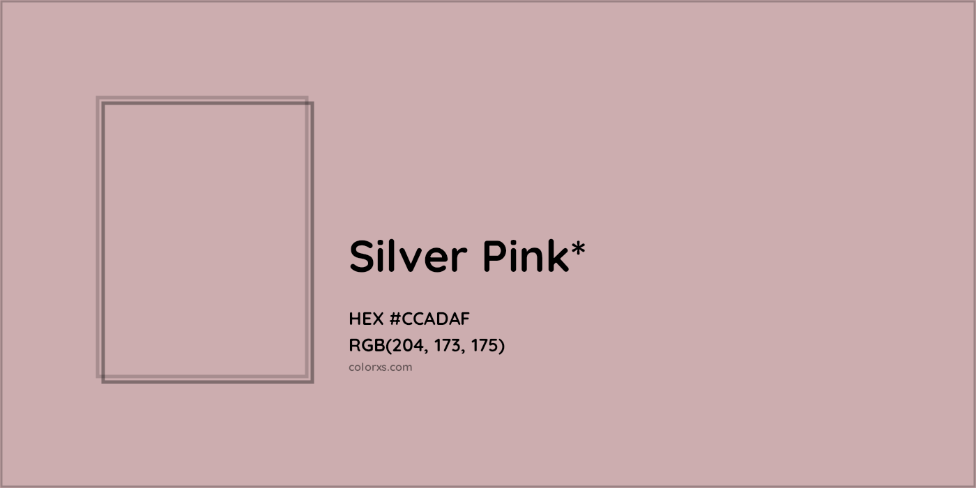 HEX #CCADAF Color Name, Color Code, Palettes, Similar Paints, Images
