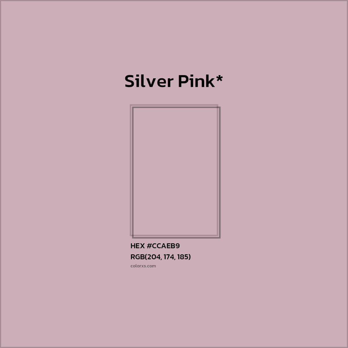 HEX #CCAEB9 Color Name, Color Code, Palettes, Similar Paints, Images