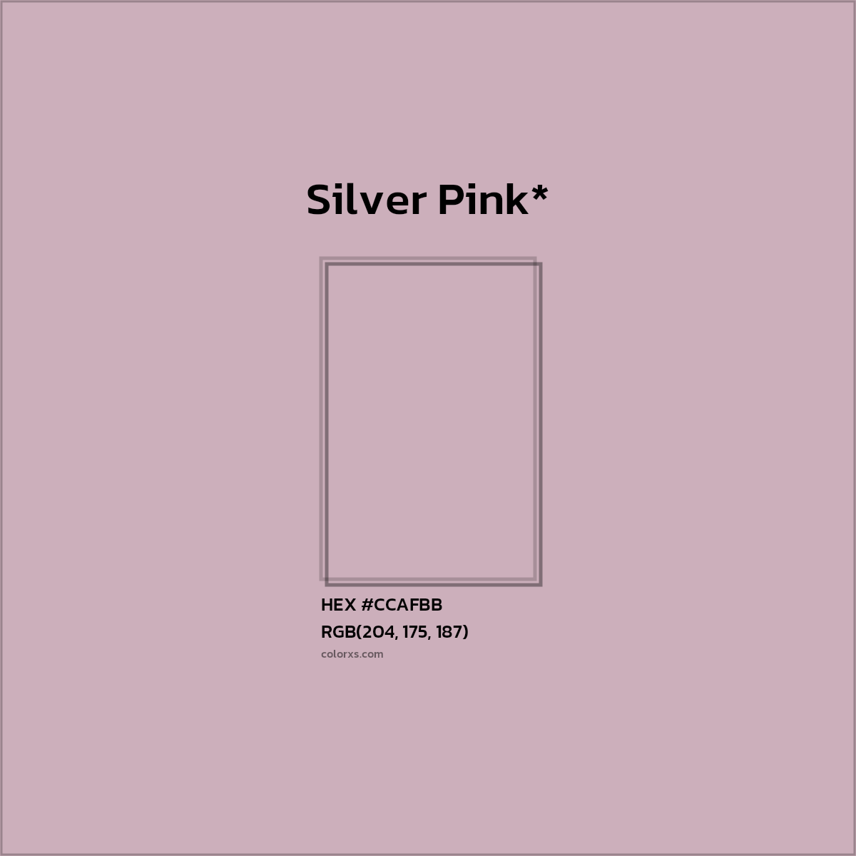 HEX #CCAFBB Color Name, Color Code, Palettes, Similar Paints, Images
